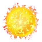 VIP level 10 Sun badge illustration