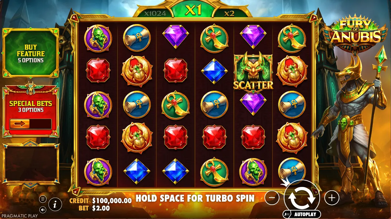 Fury of Anubis : multiplicateur progressif